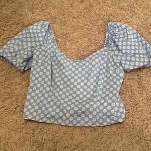 Blue, Abercrombie & Fitch, Crop